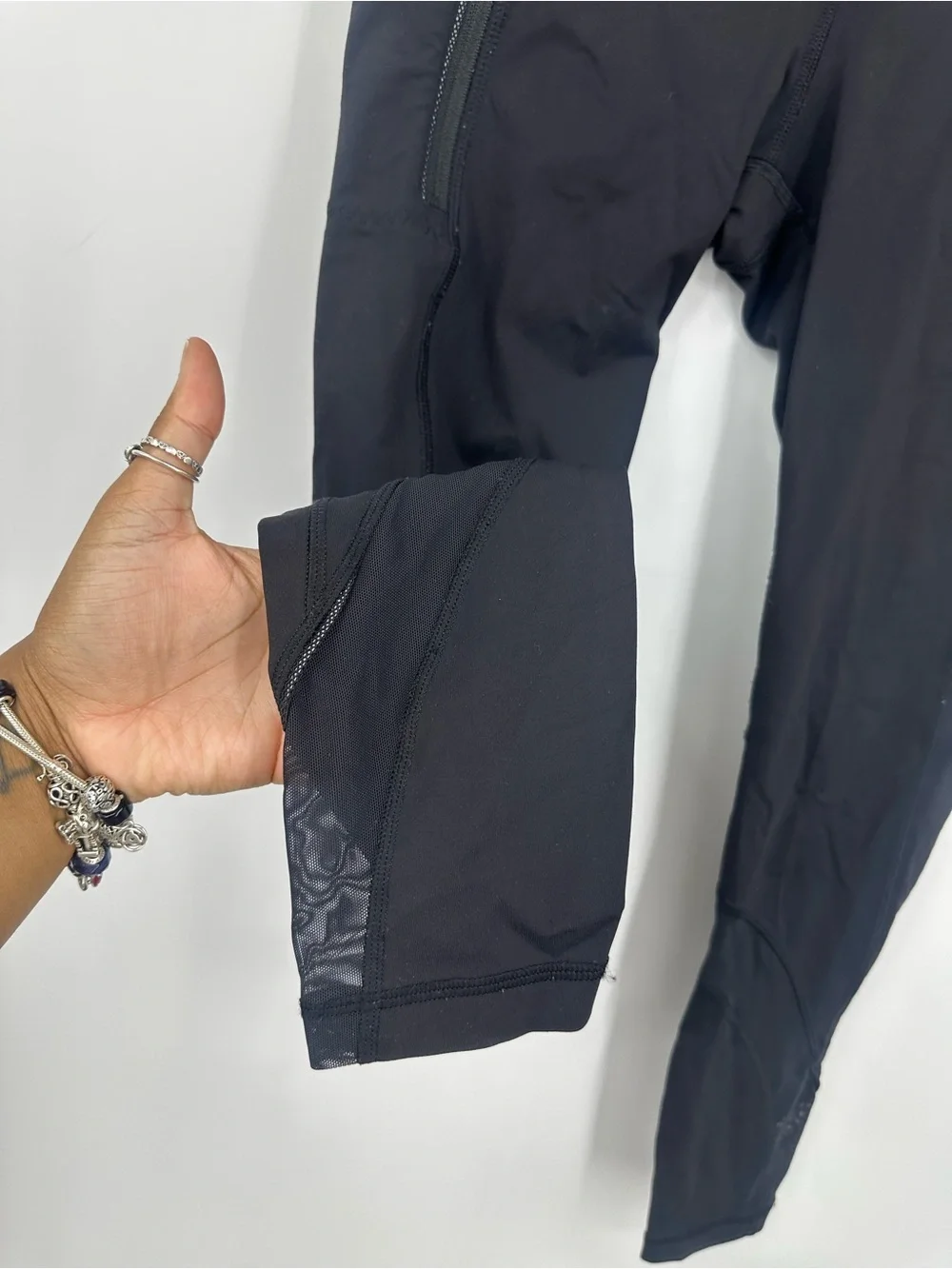 Black Lululemon Leggings Size 4 Gym Workout Training Cropped
